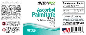 NutraBio Ascorbyl Palmitate 500 mg - vitamin supplement