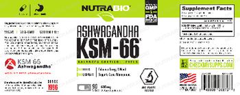 NutraBio Ashwagandha KSM-66 - supplement