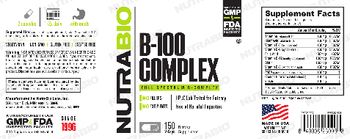 NutraBio B-100 Complex - supplement