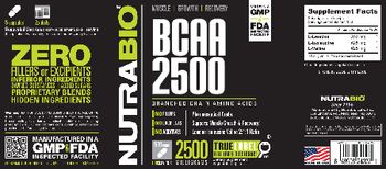 NutraBio BCAA 2500 - supplement