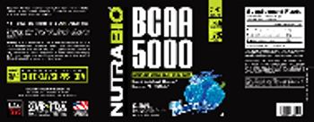 NutraBio BCAA 5000 Blue Raspberry - supplement