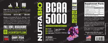 NutraBio BCAA 5000 Grape Berry Crush - supplement