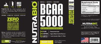NutraBio BCAA 5000 Passion Fruit - supplement