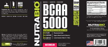 NutraBio BCAA 5000 Watermelon - supplement