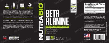 NutraBio Beta Alanine - supplement