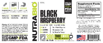 NutraBio Black Raspberry 300 Milligrams - supplement