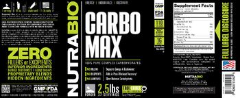 NutraBio Carbo Max - supplement