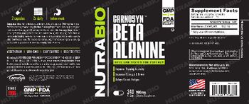 NutraBio CarnoSyn Beta Alanine 800 mg - supplement