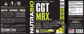 NutraBio CGT Max V.4 Lemon Lime - supplement