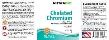 NutraBio Chelated Chromium 200 mcg - mineral supplement