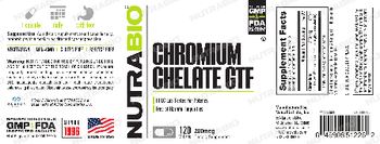 NutraBio Chromium Chelate GTF 200 mcg - supplement