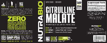 NutraBio Citrulline Malate - supplement