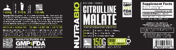 NutraBio Citrulline Malate - supplement