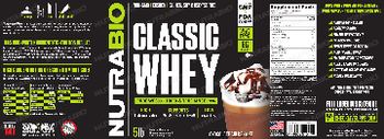 NutraBio Classic Whey Chocolate Milkshake - supplement