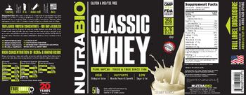 NutraBio Classic Whey Creamy Vanilla - supplement