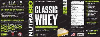 NutraBio Classic Whey Lemon Meringue Pie - supplement