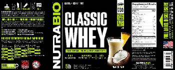 NutraBio Classic Whey Pina Colada - supplement