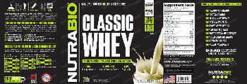 NutraBio Classic Whey Unflavored/Raw - supplement