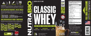 NutraBio Classis Whey Cold Brew Cappuccino - supplement