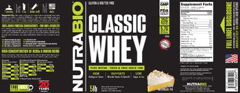 NutraBio Classis Whey Lemon Meringue Pie - supplement