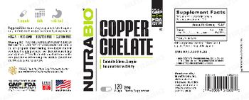 NutraBio Copper Chelate 3 mg - supplement