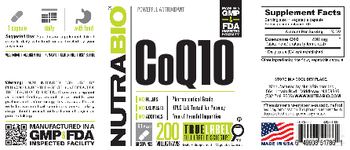 NutraBio CoQ10 - supplement