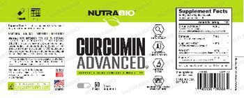 NutraBio Curcumin Advanced - supplement