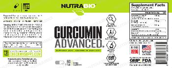 NutraBio Curcumin Advanced - supplement