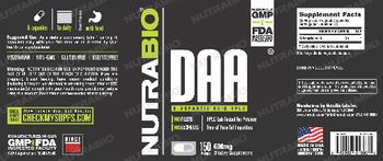NutraBio DAA 600 mg - supplement