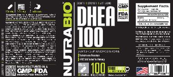 NutraBio DHEA 100 100 Milligrams - supplement