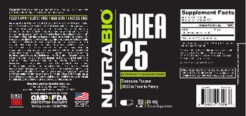 NutraBio DHEA 25 - supplement
