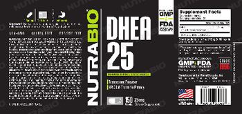 NutraBio DHEA 25 25 mg - supplement