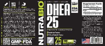 NutraBio DHEA 25 25 Milligrams - supplement