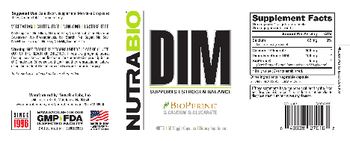 NutraBio DIM - supplement