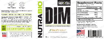NutraBio DIM - supplement