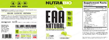 NutraBio EAA Natural Raw Unflavored - supplement