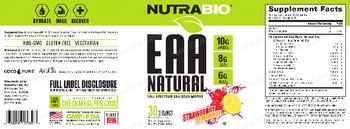 NutraBio EAA Natural Strawberry Lemonade - supplement