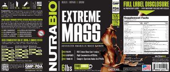 NutraBio Extreme Mass Chocolate - supplement
