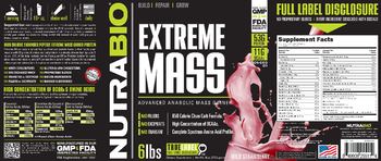 NutraBio Extreme Mass Wild Strawberry - supplement