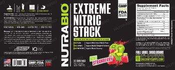 NutraBio Extreme Nitric Stack Kiwi Strawberry - supplement