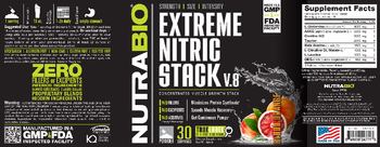 NutraBio Extreme Nitric Stack V.8 Blood Orange - supplement