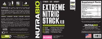 NutraBio Extreme Nitric Stack V.8 Kiwi Strawberry - supplement