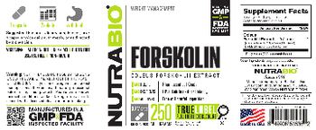 NutraBio Forskolin 250 Milligrams - supplement