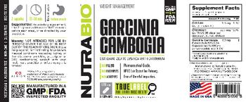 NutraBio Garcinia Cambogia - supplement