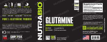 NutraBio Glutamine - supplement