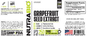 NutraBio Grapefruit Seed Extract 250 Milligrams - supplement