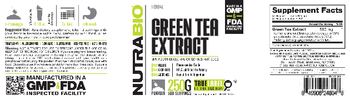 NutraBio Green Tea Extract - supplement