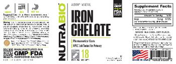 NutraBio Iron Chelate 18 Milligrams - supplement