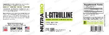 NutraBio L-Citrulline - supplement