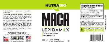 NutraBio Maca Lepidamax 525 mg - supplement